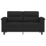 Sofá de 2 plazas de tela de microfibra negro 120 cm en Sofás | Comprar online en Foru.es