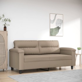 Sofá de 2 plazas de tela microfibra gris taupe 140 cm en Sofás | Comprar online en Foru.es