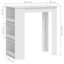 White plywood storage shelf bar table 102x50x103.5cm by vidaXL, Kitchen and dining tables - Ref: Foro24-809467, Price: 84,75 ...