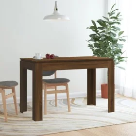 Mesa de comedor madera de ingeniería marrón roble 120x60x76 cm de vidaXL, Mesas de cocina y de comedor - Ref: Foro24-815389, ...