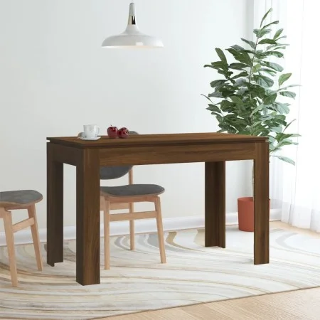 Oak brown engineered wood dining table 120x60x76 cm by vidaXL, Kitchen and dining tables - Ref: Foro24-815389, Price: 74,00 €...