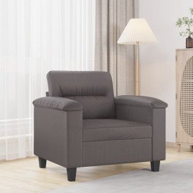 Sillón cuero sintético gris 60 cm en Sofás | Comprar online en Foru.es