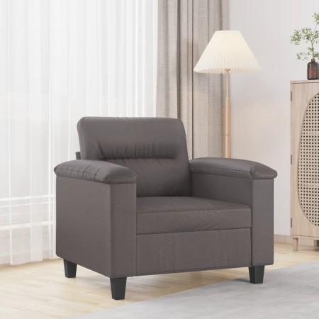 Sillón cuero sintético gris 60 cm en Sofás | Comprar online en Foru.es