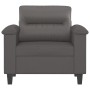 Sillón cuero sintético gris 60 cm en Sofás | Comprar online en Foru.es
