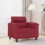 Sillón cuero sintético rojo tinto 60 cm en Sofás | Comprar online en Foru.es