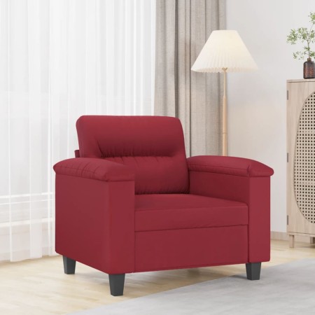Sillón cuero sintético rojo tinto 60 cm en Sofás | Comprar online en Foru.es