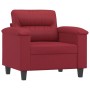 Sillón cuero sintético rojo tinto 60 cm en Sofás | Comprar online en Foru.es