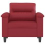 Sillón cuero sintético rojo tinto 60 cm en Sofás | Comprar online en Foru.es