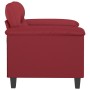 Sillón cuero sintético rojo tinto 60 cm en Sofás | Comprar online en Foru.es