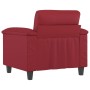 Sillón cuero sintético rojo tinto 60 cm en Sofás | Comprar online en Foru.es