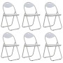 Sillas de comedor plegables 6 unidades cuero sintético blanco de vidaXL, Sillas de comedor - Ref: Foro24-284409, Precio: 133,...