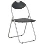 Sillas de comedor plegables 2 unidades cuero sintético negro de vidaXL, Sillas de comedor - Ref: Foro24-284407, Precio: 69,22...