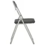 Sillas de comedor plegables 2 unidades cuero sintético negro de vidaXL, Sillas de comedor - Ref: Foro24-284407, Precio: 67,93...