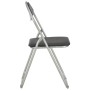 Sillas de comedor plegables 2 unidades cuero sintético negro de vidaXL, Sillas de comedor - Ref: Foro24-284407, Precio: 69,22...