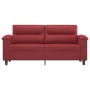 Sofá de 2 plazas de cuero sintético rojo vino 140 cm en Sofás | Comprar online en Foru.es
