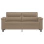 Sofá de 2 plazas de cuero sintético color capuchino 140 cm en Sofás | Comprar online en Foru.es