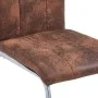 Sillas comedor voladizas 4 uds piel de ante artificial marrón de vidaXL, Sillas de comedor - Ref: Foro24-281784, Precio: 302,...