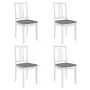 Sillas de comedor con cojines 4 unidades madera maciza blanca von vidaXL, Essstühle - Ref: Foro24-247637, Preis: 248,88 €, Ra...