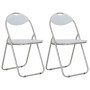 Sillas de comedor plegables 2 unidades cuero sintético blanco de vidaXL, Sillas de comedor - Ref: Foro24-284408, Precio: 71,0...