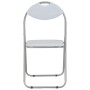 Sillas de comedor plegables 2 unidades cuero sintético blanco de vidaXL, Sillas de comedor - Ref: Foro24-284408, Precio: 71,0...