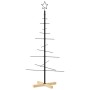 Árbol de Navidad metal negro con base de madera 120 cm en Decoración Festiva y Estacional | Comprar online en Foru.es