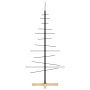 Árbol de Navidad metal negro con base de madera 120 cm en Decoración Festiva y Estacional | Comprar online en Foru.es