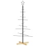 Árbol de Navidad metal negro con base de madera 120 cm en Decoración Festiva y Estacional | Comprar online en Foru.es