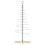 Árbol de Navidad metal negro con base de madera 150 cm en Decoración Festiva y Estacional | Comprar online en Foru.es