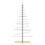 Árbol de Navidad metal negro con base de madera 150 cm en Decoración Festiva y Estacional | Comprar online en Foru.es