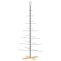 Árbol de Navidad metal negro con base de madera 180 cm en Decoración Festiva y Estacional | Comprar online en Foru.es