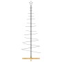Árbol de Navidad metal negro con base de madera 180 cm en Decoración Festiva y Estacional | Comprar online en Foru.es