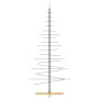 Árbol de Navidad metal negro con base de madera 180 cm en Decoración Festiva y Estacional | Comprar online en Foru.es