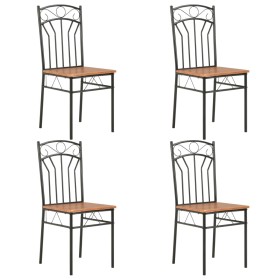 Sillas de comedor 4 unidades MDF marrón de vidaXL, Sillas de comedor - Ref: Foro24-281398, Precio: 121,57 €, Descuento: %