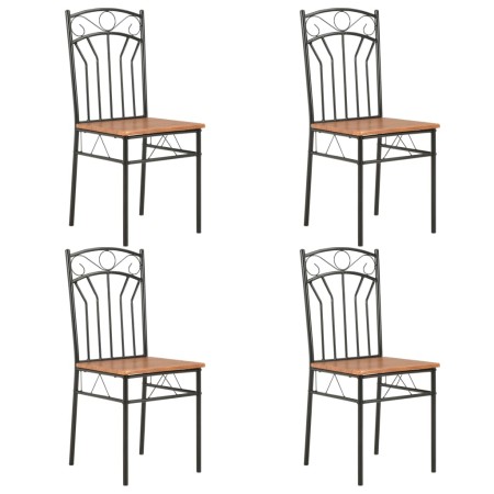 Sillas de comedor 4 unidades MDF marrón de vidaXL, Sillas de comedor - Ref: Foro24-281398, Precio: 121,57 €, Descuento: %