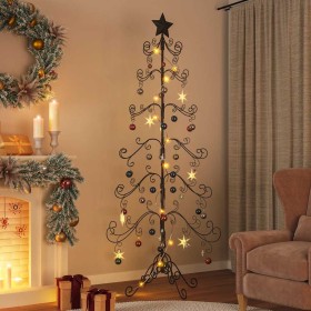 Árbol de Navidad para decoración metal negro 215 cm en Decoración Festiva y Estacional | Comprar online en Foru.es
