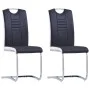 Sillas de comedor voladizas 2 unidades cuero sintético negro de vidaXL, Sillas de comedor - Ref: Foro24-281771, Precio: 159,1...