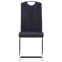 Sillas de comedor voladizas 2 unidades cuero sintético negro de vidaXL, Sillas de comedor - Ref: Foro24-281771, Precio: 159,1...