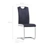 Sillas de comedor voladizas 2 unidades cuero sintético negro de vidaXL, Sillas de comedor - Ref: Foro24-281771, Precio: 159,1...