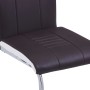 Sillas de comedor voladizas 4 unidades cuero sintético marrón de vidaXL, Sillas de comedor - Ref: Foro24-281776, Precio: 263,...
