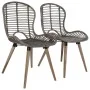 Sillas de comedor 2 unidades ratán natural marrón de vidaXL, Sillas de comedor - Ref: Foro24-246853, Precio: 189,92 €, Descue...