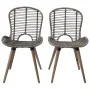 Sillas de comedor 2 unidades ratán natural marrón de vidaXL, Sillas de comedor - Ref: Foro24-246853, Precio: 189,92 €, Descue...