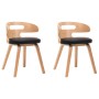 Sillas de comedor 2 uds madera curvada y cuero sintético negro de vidaXL, Sillas de comedor - Ref: Foro24-283109, Precio: 209...