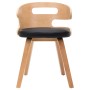 Sillas de comedor 2 uds madera curvada y cuero sintético negro de vidaXL, Sillas de comedor - Ref: Foro24-283109, Precio: 209...