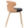 Sillas de comedor 2 uds madera curvada y cuero sintético negro de vidaXL, Sillas de comedor - Ref: Foro24-283109, Precio: 209...