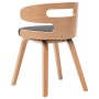 Sillas de comedor 2 uds madera curvada y cuero sintético negro de vidaXL, Sillas de comedor - Ref: Foro24-283109, Precio: 209...