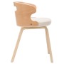 Sillas de comedor 2 uds madera curvada y cuero sintético crema de vidaXL, Sillas de comedor - Ref: Foro24-283108, Precio: 217...