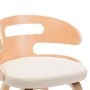 Sillas de comedor 2 uds madera curvada y cuero sintético crema de vidaXL, Sillas de comedor - Ref: Foro24-283108, Precio: 217...
