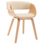 Silla de comedor madera curvada y cuero sintético crema de vidaXL, Sillas de comedor - Ref: Foro24-283112, Precio: 158,17 €, ...