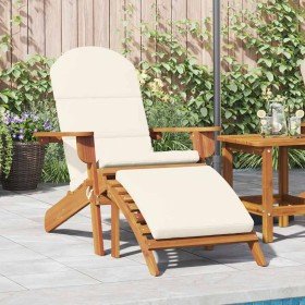 Silla de jardín Adirondack con reposapiés madera maciza acacia en Sillas de jardín | Comprar online en Foru.es