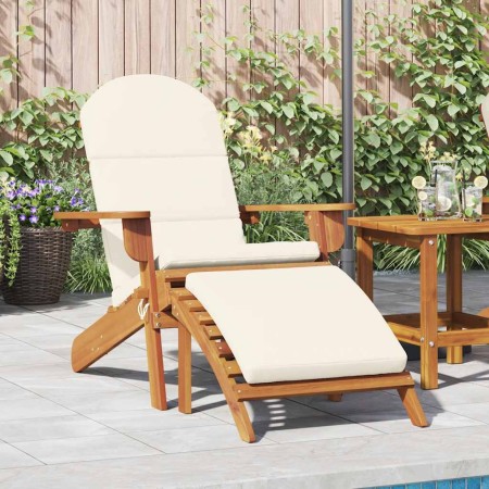 Silla de jardín Adirondack con reposapiés madera maciza acacia en Sillas de jardín | Comprar online en Foru.es